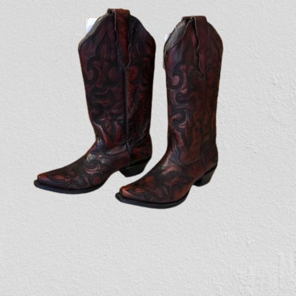 Roper Shoes - Roper Red All Over Embroidery Western Boots  4226   NWOB Boutique